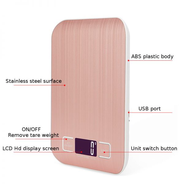 USB Charging Kitchen Digital Scale - 10000g/5000g/1g - Image 5