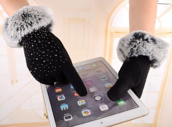 1Pair Womens Fashion Winter Autumn Outdoor Sport Warm Gloves Cotton femme - Image 6