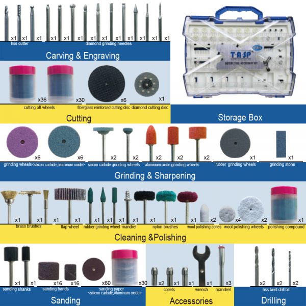 268pcs Mini Drill Bit Set Abrasive Rotary Grinding Sanding Polishing Cutting Tools Kit for Diyer  Dremel Accessories Set - Image 3