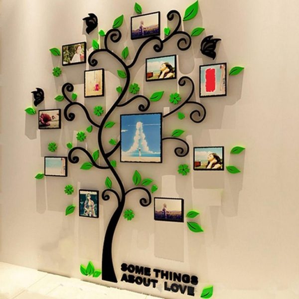 3D DIY Assembly Family Photo Frame Tree Home Decor Design Living Room Vintage Wall Art Decals Poster Picture Frames Pegatinas - Image 6