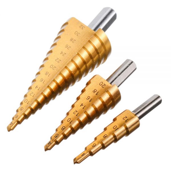 4-12 4-20 4-32 mm HSS Titanium Coated Step Drill Bit Drilling Power Tools for Metal High Speed Steel Wood Hole Cutter Cone Drill - Image 4