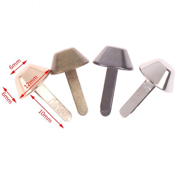 50pcs/lot Metal Crafts Purse Feet Rivets Studs Pierced For Purse Handbag Punk Rock Rivets Bag Leather DIY Accessories 12mm - Image 5