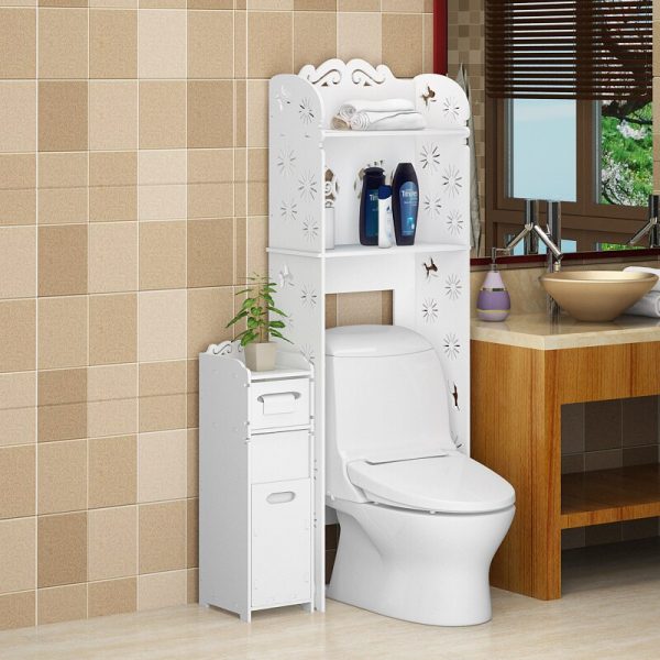 Creative Toilet Toilet Storage Rack Floor Toilet Waterproof Multi-storey Bathroom Storage Rack Hole-free Lockers Bathroom Stuff - Image 2