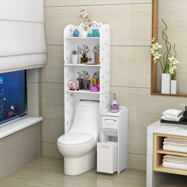 Creative Toilet Toilet Storage Rack Floor Toilet Waterproof Multi-storey Bathroom Storage Rack Hole-free Lockers Bathroom Stuff - Image 3