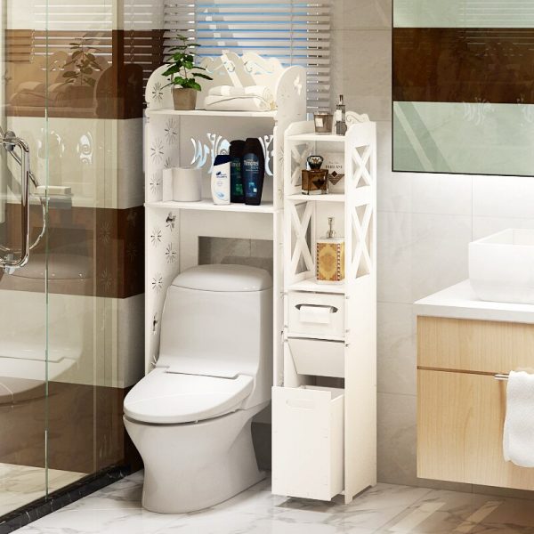 Creative Toilet Toilet Storage Rack Floor Toilet Waterproof Multi-storey Bathroom Storage Rack Hole-free Lockers Bathroom Stuff - Image 4