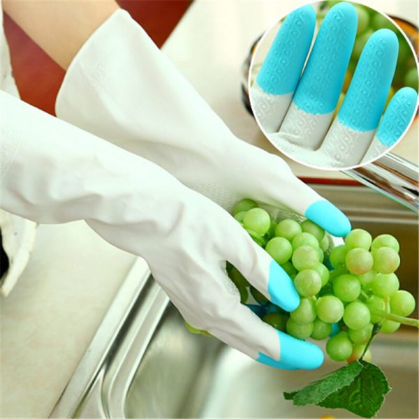 Kitchen Housewares Plastic Waterproof Rubber Gloves Household Housewares Dishwashing Paper Leather Gloves Thin Thick and Durable - Image 3