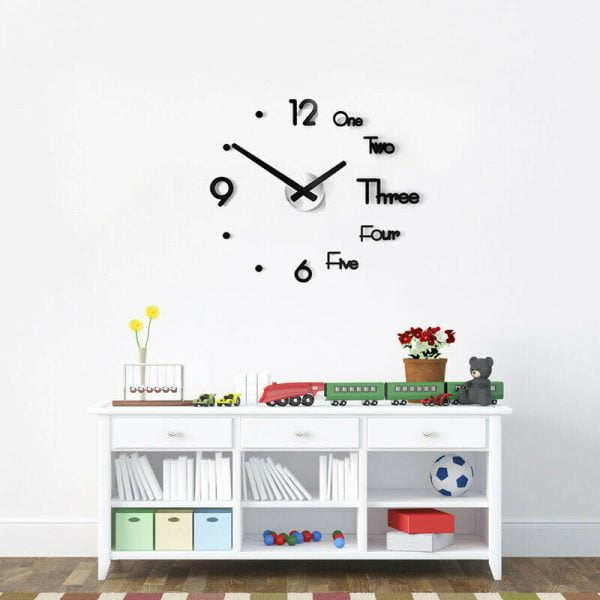 Large 400 mm 3D* Acrylic Large Wall Clock Frameless Mirror Number Sticker Modern Art Decal Decor /1UK - Image 5