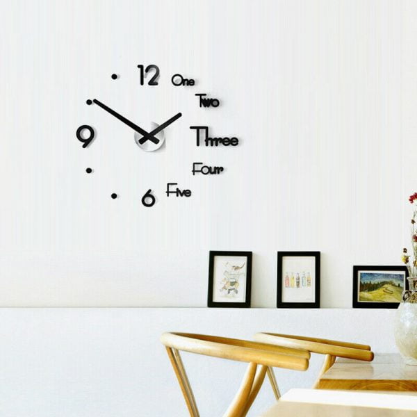 Large 400 mm 3D* Acrylic Large Wall Clock Frameless Mirror Number Sticker Modern Art Decal Decor /1UK - Image 6