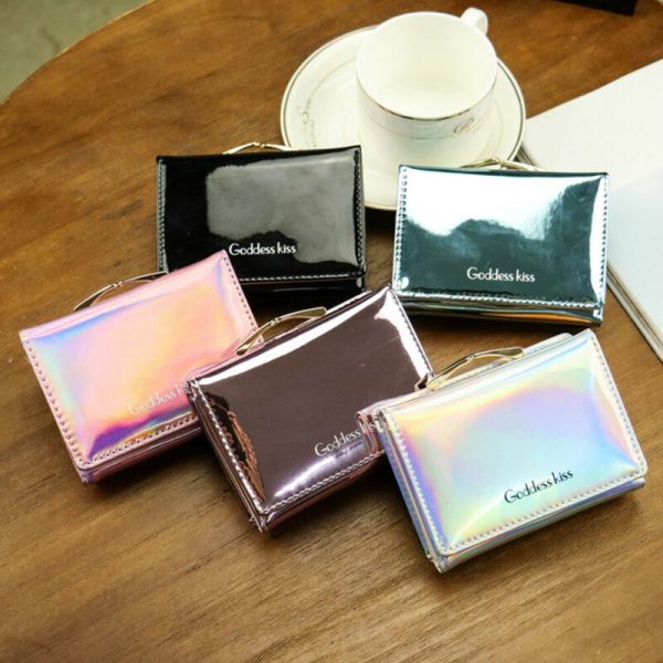 MOONBIFFY Stylish Women Luxury Laser Mini Wallet Card Holder Clutch Coin Purse Leather Handbag Purse Bag Limit 80 Sell at a loss - Image 2