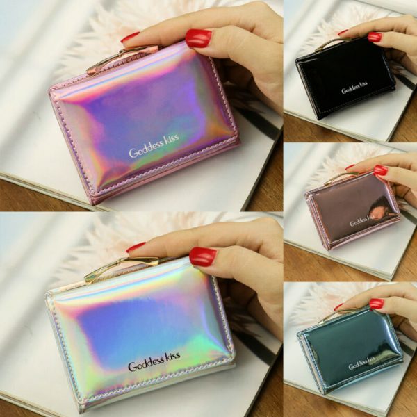 MOONBIFFY Stylish Women Luxury Laser Mini Wallet Card Holder Clutch Coin Purse Leather Handbag Purse Bag Limit 80 Sell at a loss - Image 5