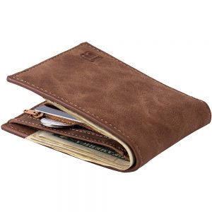 Leather Men Wallet Short Design Waterproof Portable Travel Passport Package Multifunctional Wallet