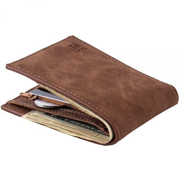 Leather Men Wallet Short Design Waterproof Portable Travel Passport Package Multifunctional Wallet