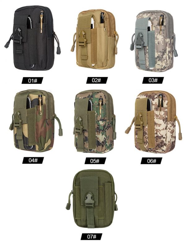 Men Tactical Molle Pouch Belt Waist Pack Bag Small Pocket Military Waist Pack Running Pouch Travel Camping Bags Outdoor Tool - Image 5