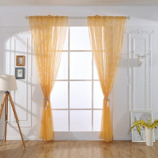 Snowflake Curtain Tulle Window Christmas Decorations For Home Treatment Voile Drape Valance New Year 2020 - Image 4