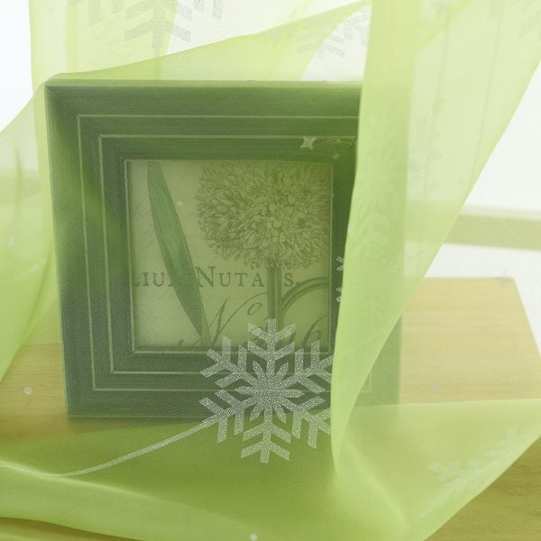 Snowflake Curtain Tulle Window Christmas Decorations For Home Treatment Voile Drape Valance New Year 2020 - Image 6