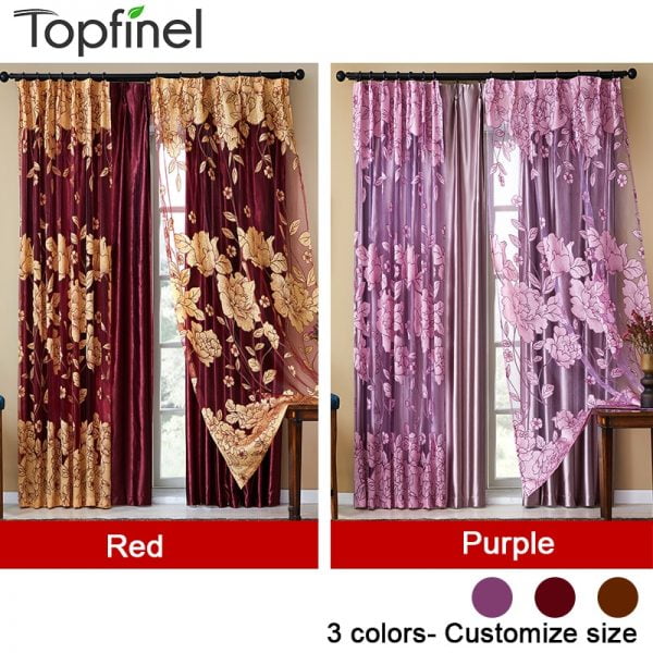 Top Finel Modern Luxury Embroidered Sheer Curtains for Living Room Bedroom Kitchen Door Tulle Curtains Drapes Window Treatments - Image 5