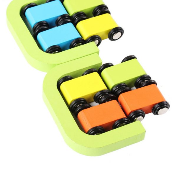 Wooden 7-layer Ramp Race Track & 8 Mini Inertia Car Sliding Toy Vehicel&Train Baby Toddler Motor Skill Developmental Kids Gift - Image 6