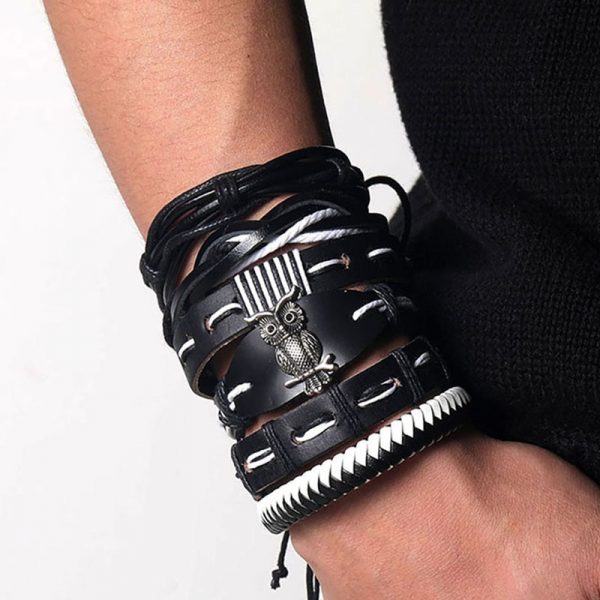 Vintage Leather Bracelet - Men's Gift - Image 2