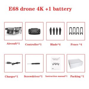 НОВЫЙ дрон E68 2020 года с широким углом обзора HD 4K WIFI 1080P FPV Дроны с записью видео в реальном времени Высота квадрокоптера для поддержания высоты дрона с камерой-игрушкой