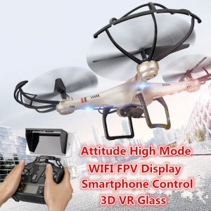 Newest  rc drone  I350HW WIFI FPV 3D VR glass drone With HD Camera 2.4G 4CH 6Axis Altitude Hold RC Quadcopter  vs  U919A X5UW