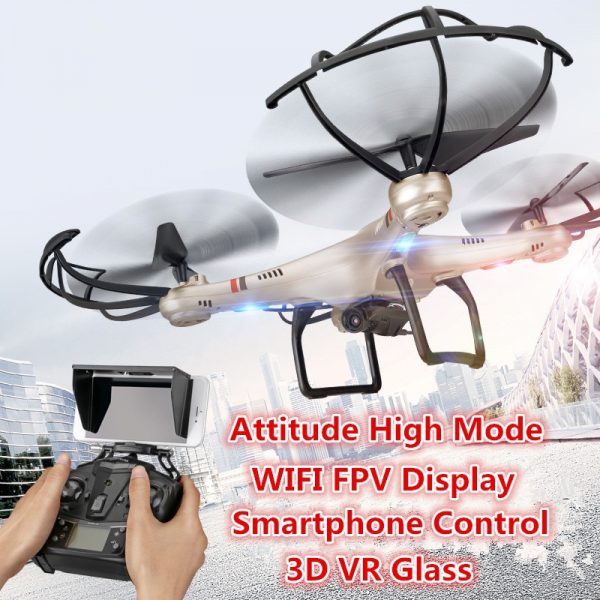 Newest  rc drone  I350HW WIFI FPV 3D VR glass drone With HD Camera 2.4G 4CH 6Axis Altitude Hold RC Quadcopter  vs  U919A X5UW