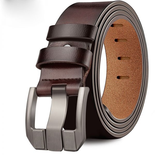 100% Genuine Leather Belts For Men High Quality Casual Jeans Belt Cowskin Business Belt Cowboy waistband - Image 3