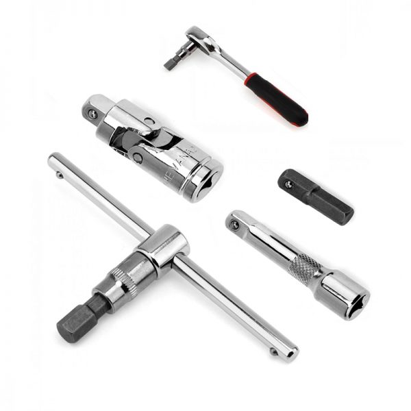 46PCS Socket Set Ratchet Screwdriver Torque Wrench Combination Household Tool Suitable For Car Repair - Image 3