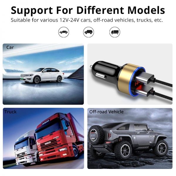 FONKEN USB Car Charger 2 Port LED 3.1A - Image 2