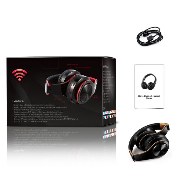 HIFI Stereo Earphones Bluetooth Headphone - Image 6