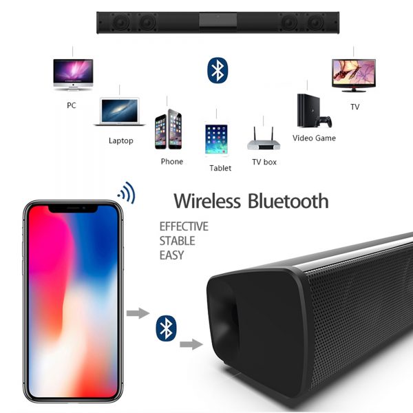 Home theater HIFI Portable Wireless Bluetooth Speakers column Stereo Bass Sound bar FM Radio USB Subwoofer for Computer TV Phone - Image 3