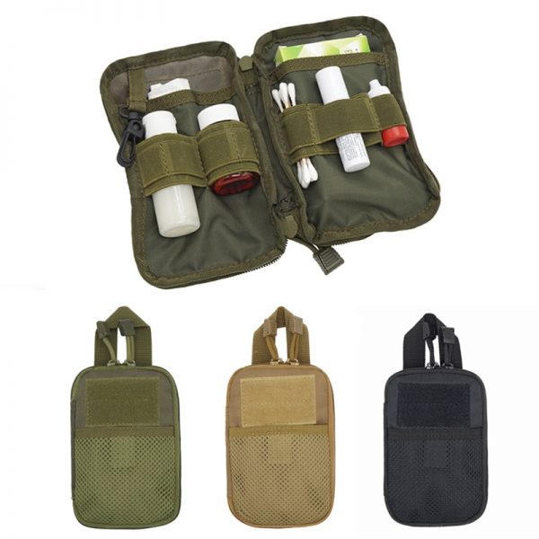 Men Tactical Molle Pouch Belt Waist Pack Bag Small Pocket Military Waist Pack Running Pouch Travel Camping Bags Soft back - Image 5