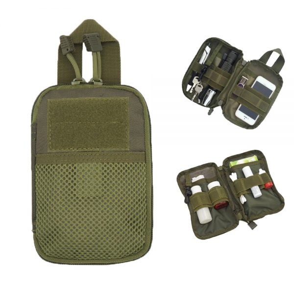 Men Tactical Molle Pouch Belt Waist Pack Bag Small Pocket Military Waist Pack Running Pouch Travel Camping Bags Soft back - Image 6