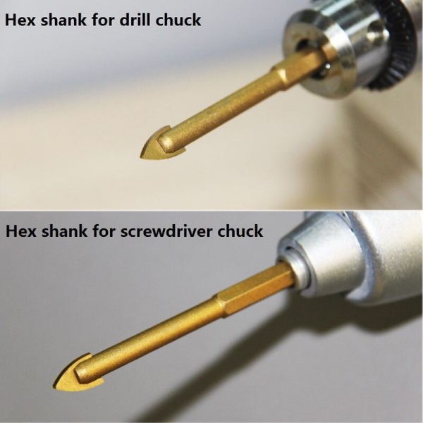 TASP 5pcs Glass Drill Bit Set Carbide Tipped Ceramic Tile Cutter 1/4" Hex Shank 3/4/6/8/10mm Power Tools Accessories - Image 5