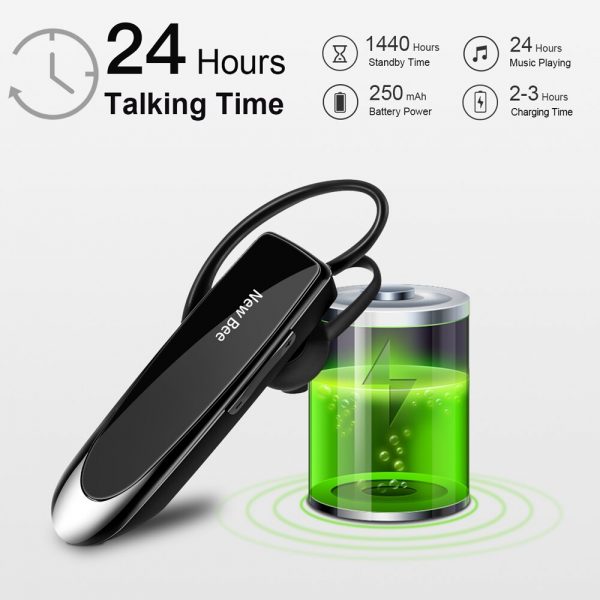New Bee Bluetooth 5.0 Wireless Headset Earbuds Earpiece with Mic Mini Handsfree Earphones 24Hrs Headphones for iPhone xiaomi - Image 2