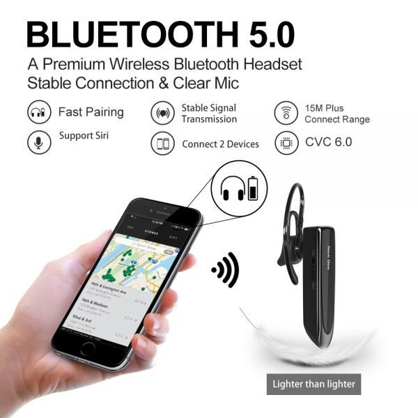 New Bee Bluetooth 5.0 Wireless Headset Earbuds Earpiece with Mic Mini Handsfree Earphones 24Hrs Headphones for iPhone xiaomi - Image 3