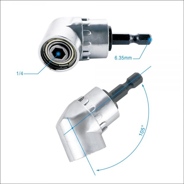 105 Degree Angle Screwdriver Set Socket Holder Adapter Adjustable Bits Drill Bit Angle Screw Driver Tool 1/4inch Hex Bit Socket - Image 4
