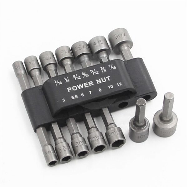 14pcs Hexagon Handle Socket Wrench Screwdriver Set Bit Set For Electric Screwdriver Hand Tools No Magnetic Power Driver Adapter - Image 2