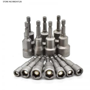 1Pc 6mm-19mm impact Socket Magnetic Nut Screwdriver 1/4 hex key set Drill Bit Adapter for Power Drills Impact Drivers Socket kit