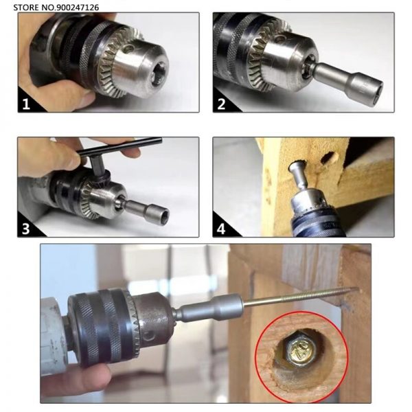 1Pc 6mm-19mm impact Socket Magnetic Nut Screwdriver 1/4 hex key set Drill Bit Adapter for Power Drills Impact Drivers Socket kit - Image 3