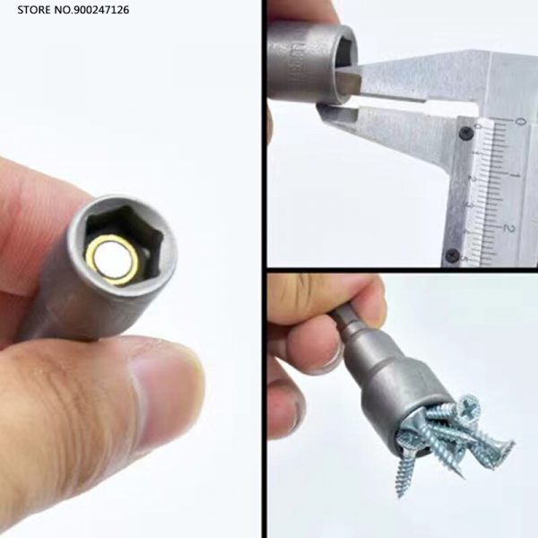 1Pc 6mm-19mm impact Socket Magnetic Nut Screwdriver 1/4 hex key set Drill Bit Adapter for Power Drills Impact Drivers Socket kit - Image 4