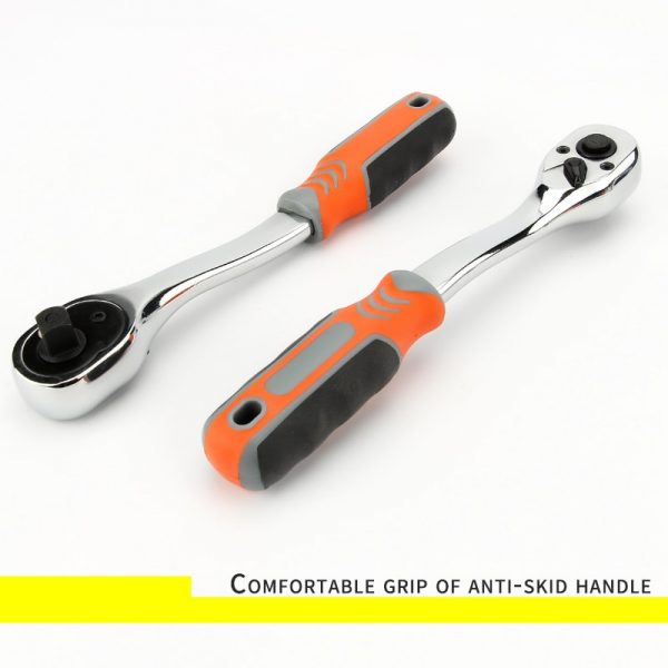 90 Teeth 1/4" 3/8" 1/2" 1Pcs High Torque Crv Ratchet Wrench for Socket Quick Release Professional Hand Tools - Image 6