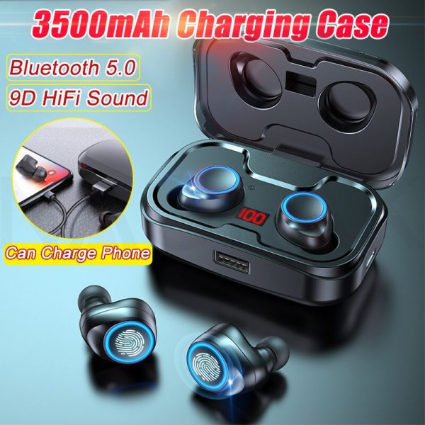 Bluetooth 5.0 Earphones 3500mAh Charging Box Wireless Headphone 9D Stereo Sports Waterproof Earbuds Headsets With Microphone - Image 6