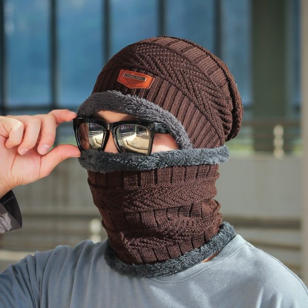 COKK Winter Beanie Hat For Men Knitted Hat Winter Cap Beanie Women Thick Wool Neck Scarf Cap Balaclava Mask Bonnet Hats Gorras - Image 3