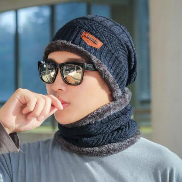 COKK Winter Beanie Hat For Men Knitted Hat Winter Cap Beanie Women Thick Wool Neck Scarf Cap Balaclava Mask Bonnet Hats Gorras - Image 5