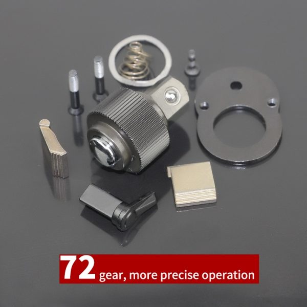 Crv quick release reversible ratchet socket wrench set tools with hanging rack 1/4" 3/8" 1/2" drive sockets set - Image 4