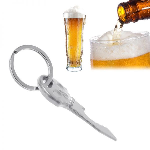 Halloween Creative Beer Bottle Openers Alloy Skull Shape Key Ring Chain Pendant Kitchen Bar Mini Kitchen Tool Accessory - Image 4