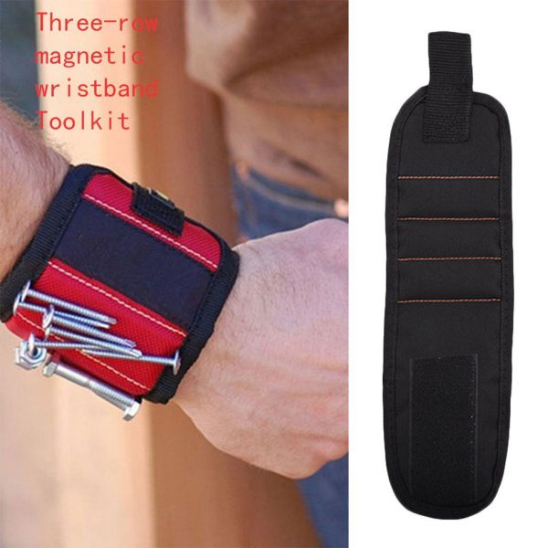 Magnetic Wristband Portable Tool Bag Magnet Electrician Wrist Tool Belt Screws Nails Drill Bits Bracelet For Repair Tool - Image 3
