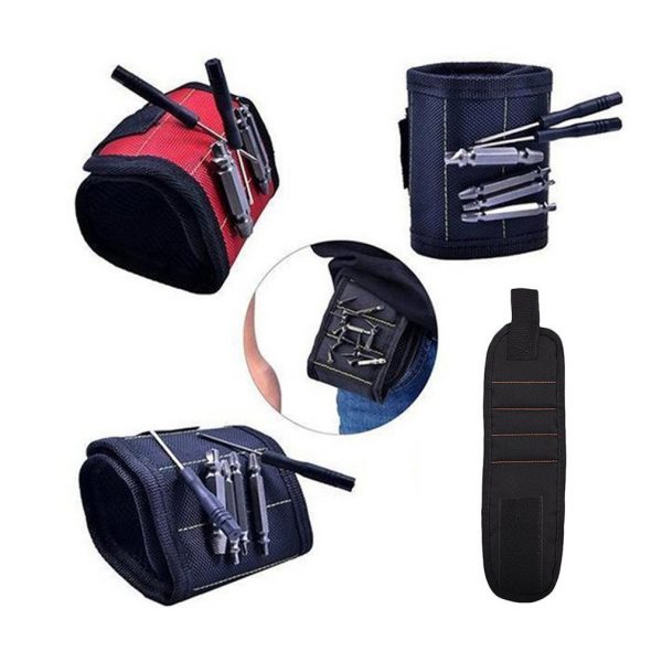 Magnetic Wristband Portable Tool Bag Magnet Electrician Wrist Tool Belt Screws Nails Drill Bits Bracelet For Repair Tool - Image 4