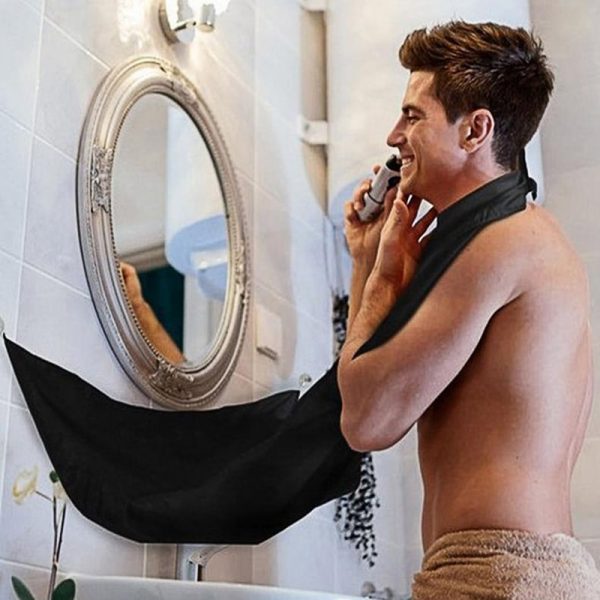 Man Bathroom Apron Men Haircut Storage Waterproof Floral Cloth Male Beard Apron Household Cleaning Male Beard Storage Shelves - Image 2