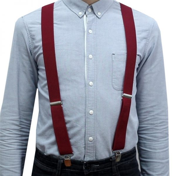 Men's 3.5cm Unisex Solid Straight Clip Rawhide Suspender Genuine Leather Brace 110cm 130cm Extended Size Vintage Groomsmen Gifts - Image 3